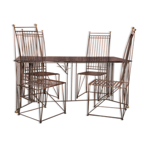 table en verre avec chaises