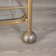 Vintage 1970s gold-plated metal and glass coffee table, designed by Allegri