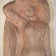 Terracotta Sculpture, Nude Bather, Signed Alfred Jean Halou, Early 20th Century 1910/1920