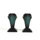 Art Deco Danish Mortuary Vases  Enamelled Iron, 1920s