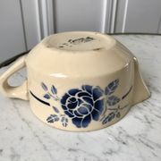 Saucière fleurs bleues Saint-Amand années 30-40