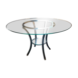 Round dining table in glass Pierre Vandel