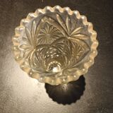 Chiseled glass vase