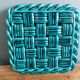 Emerald green braided slip trivet and bottle holder, knife holder