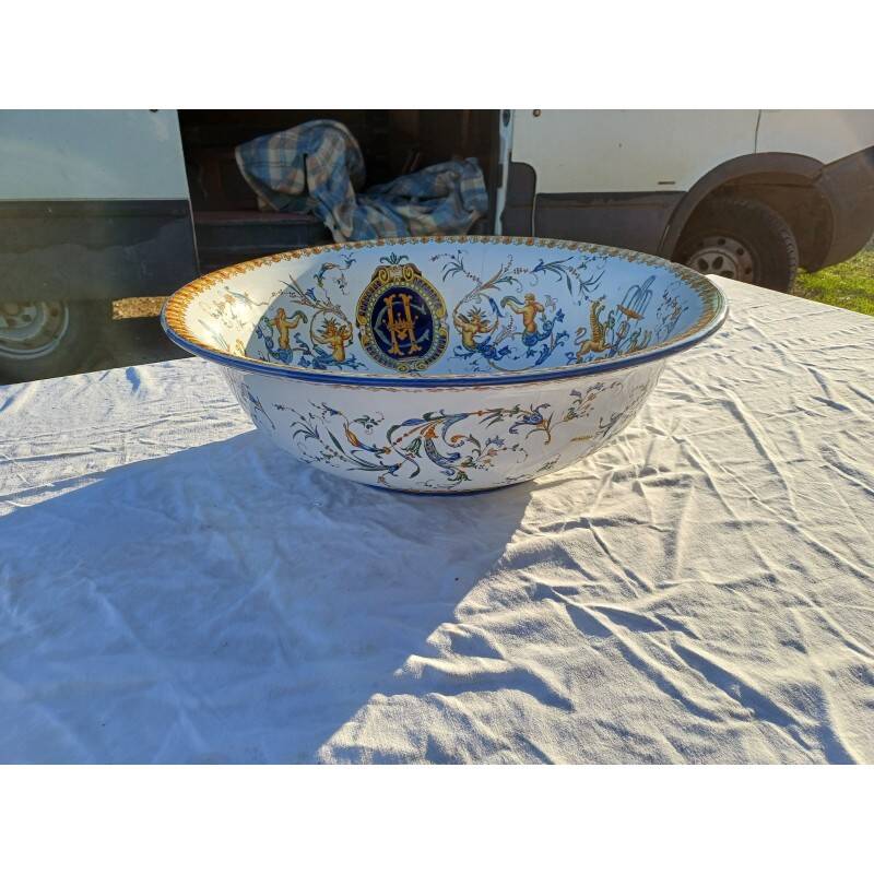 19th century Gien earthenware deep dish