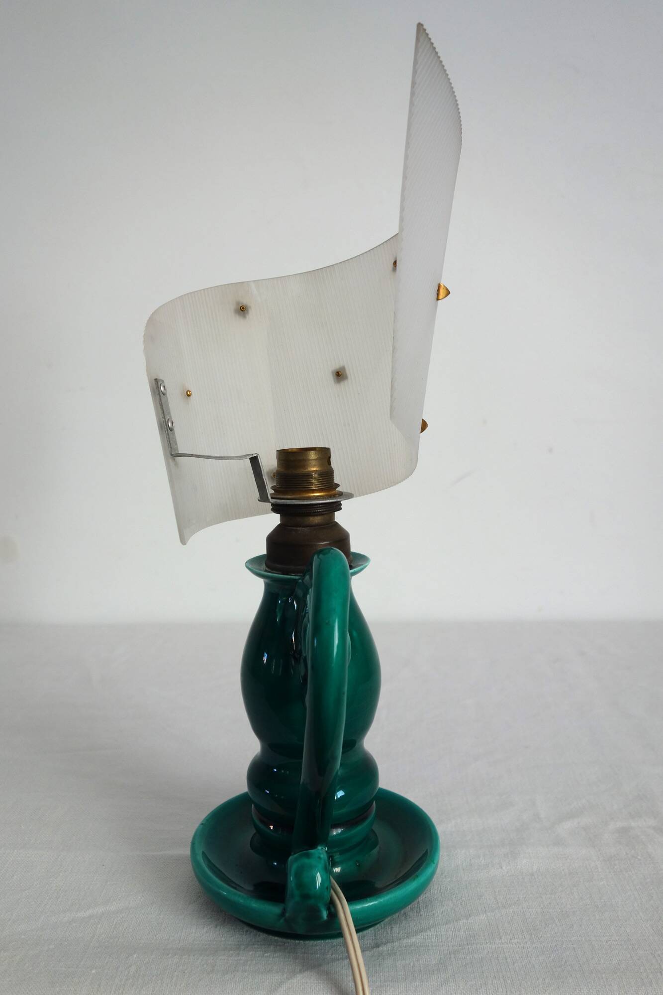 Table lamp ceramic and plastic 1950s