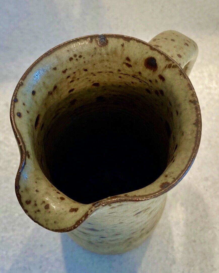 Pichet signed sylvie dufour gres la borne la puisaye epoque 1950/1960