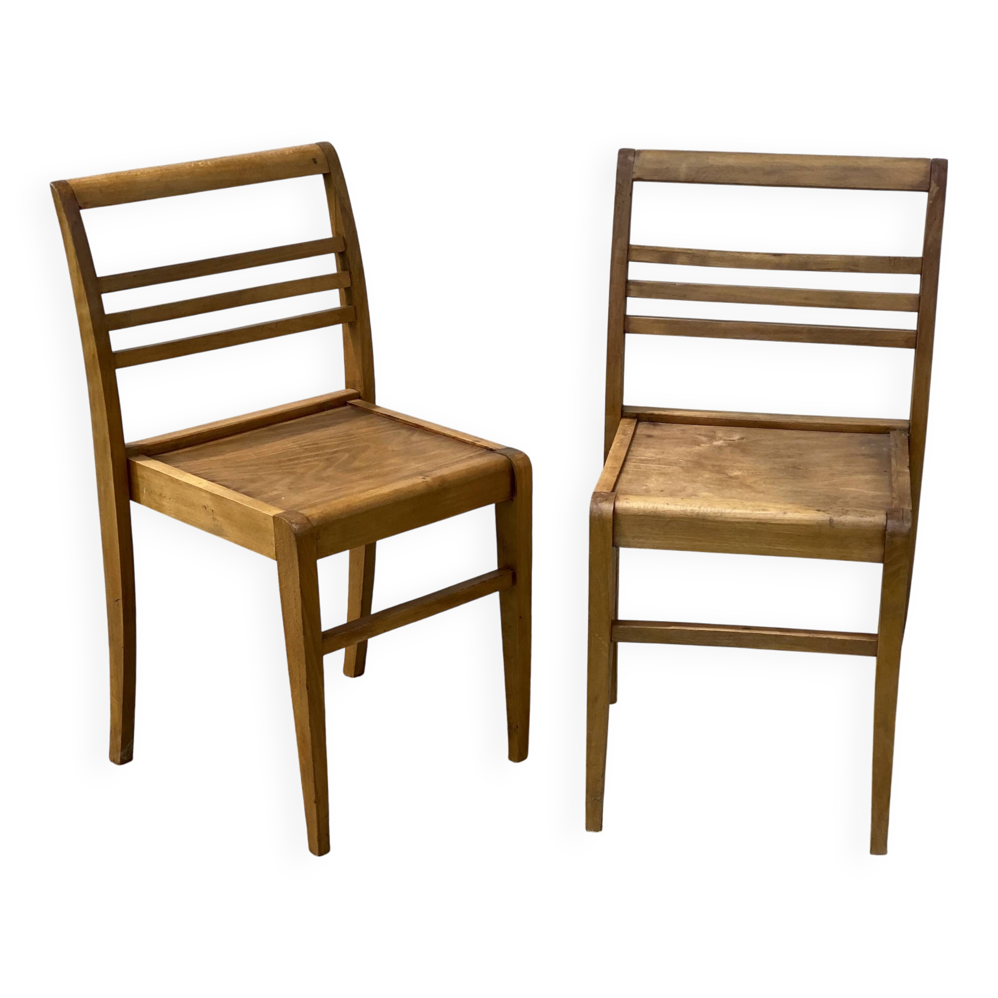 Pair of chairs by René GABRIEL, reconstruction period 1950