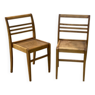 Paire de chaises de René GABRIEL époque reconstruction 1950