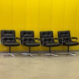 1970s Leather Swivel Chair Eurochair by Girsberger (Price for One)