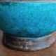 Ugo zaccagnini turquoise ceramic vase with dragon decoration