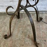 Brutalist wrought iron floor lamp 1970