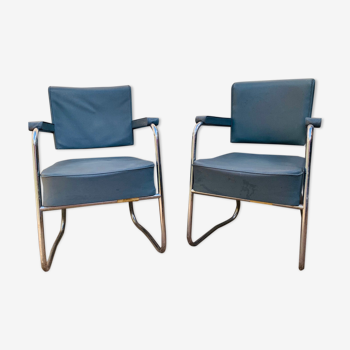 Pair of industrial armchairs