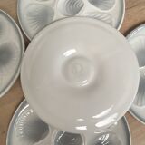 Set of 6 oyster plates Moulin des loups Orchies