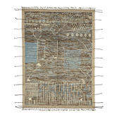 Tapis turc unique fait main en laine marron, 202 cm x 304 cm