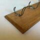 Wall coat rack in thick wood 4 hooks