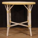 Table basse de jardin en osier, années 80