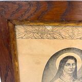 Lithograph of Saint Teresa in frame