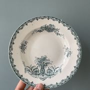 Set of 7 mismatched hollow plates Terre de Fer XIXth