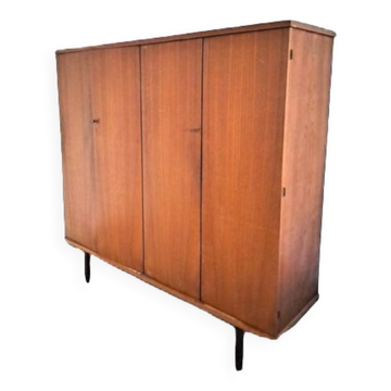 Vintage Scandinavian teak wardrobe, teak wardrobe from the 60s, 70s.