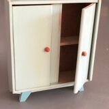 Armoire de poupée en bois années 50