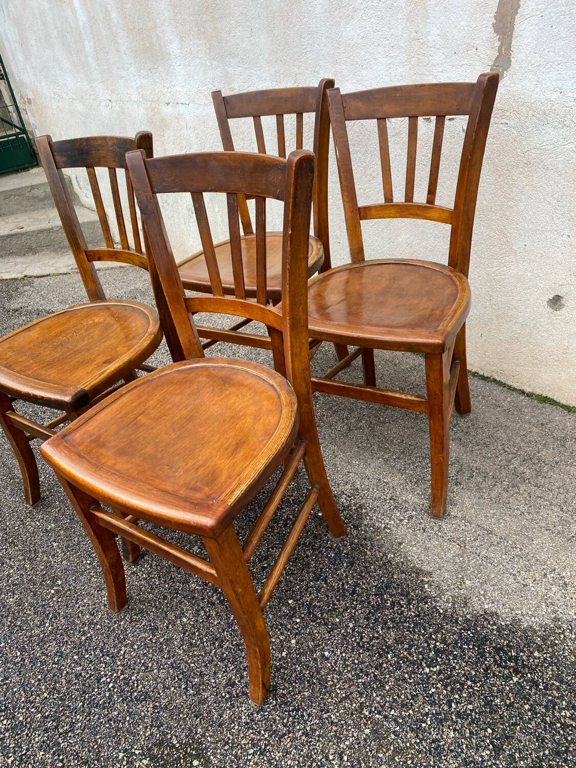 Set de 4 chaises bistrot rustiques