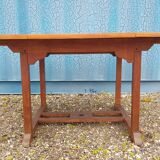 Stretchable garden dining table in solid teak