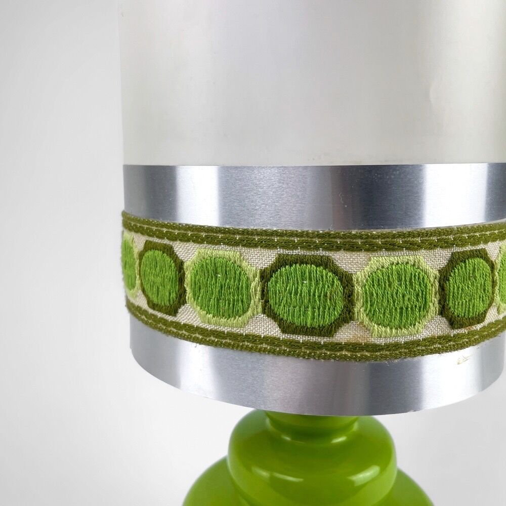 Green ceramic table lamp and fabric 70