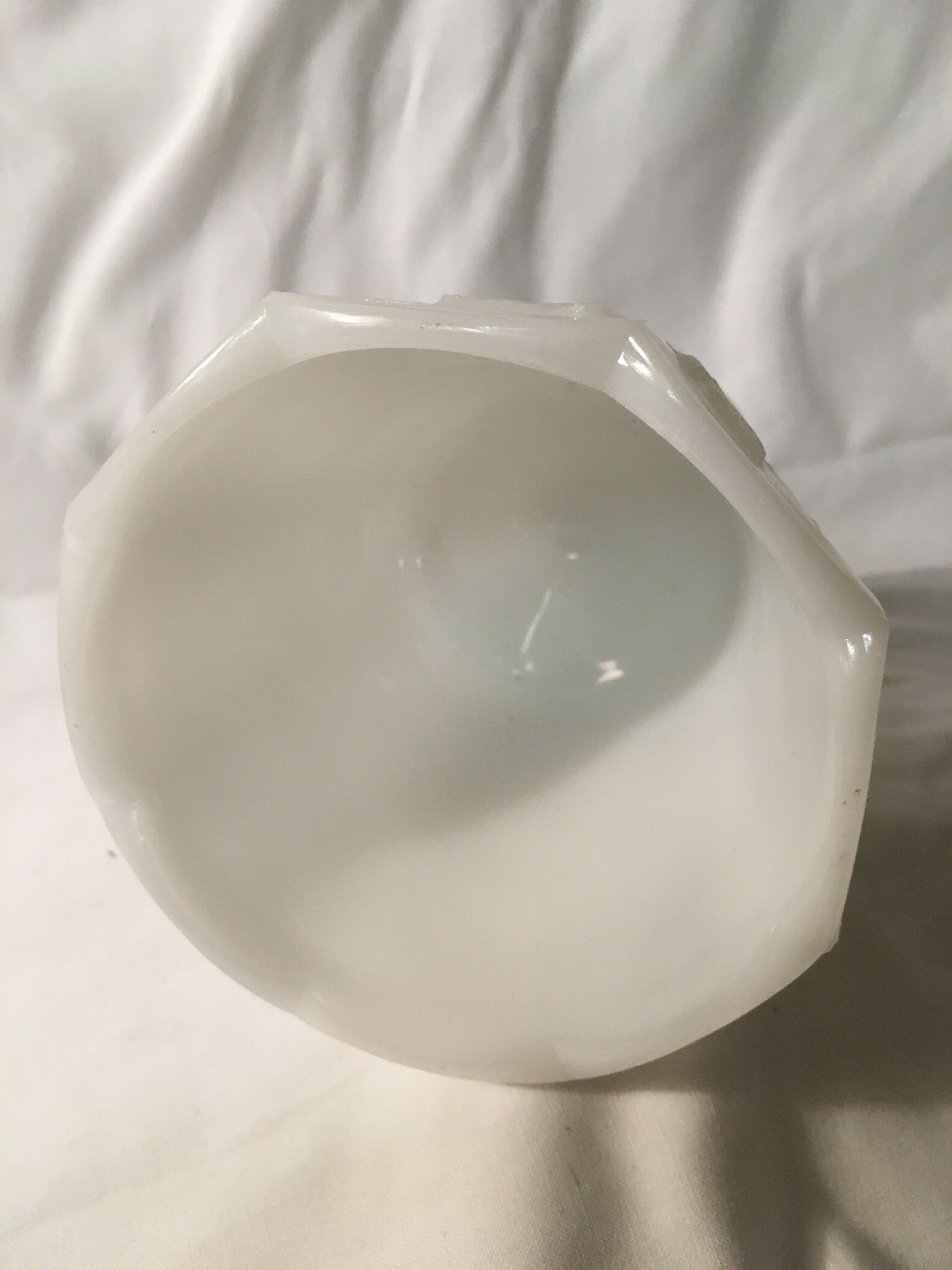 White opal glass vase