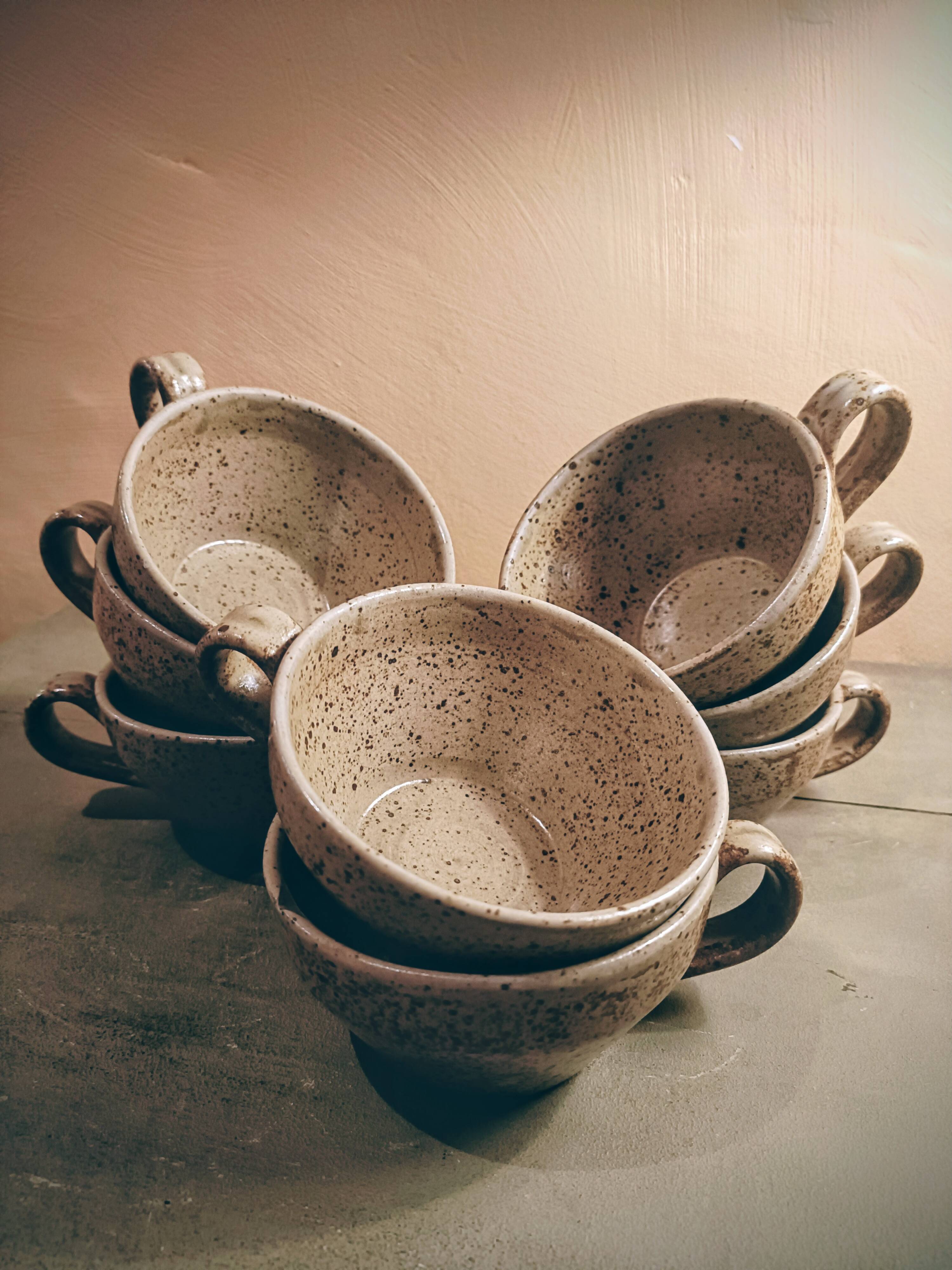 Stoneware mugs