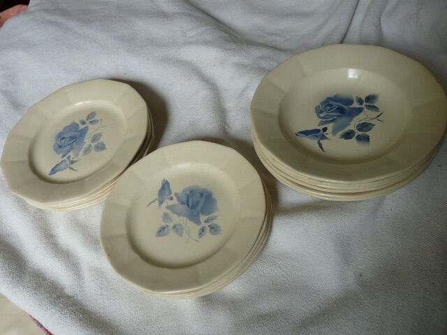 Service de vaisselle Digoin Sarreguemines 6 assiettes plates & creuses 5 à dessert