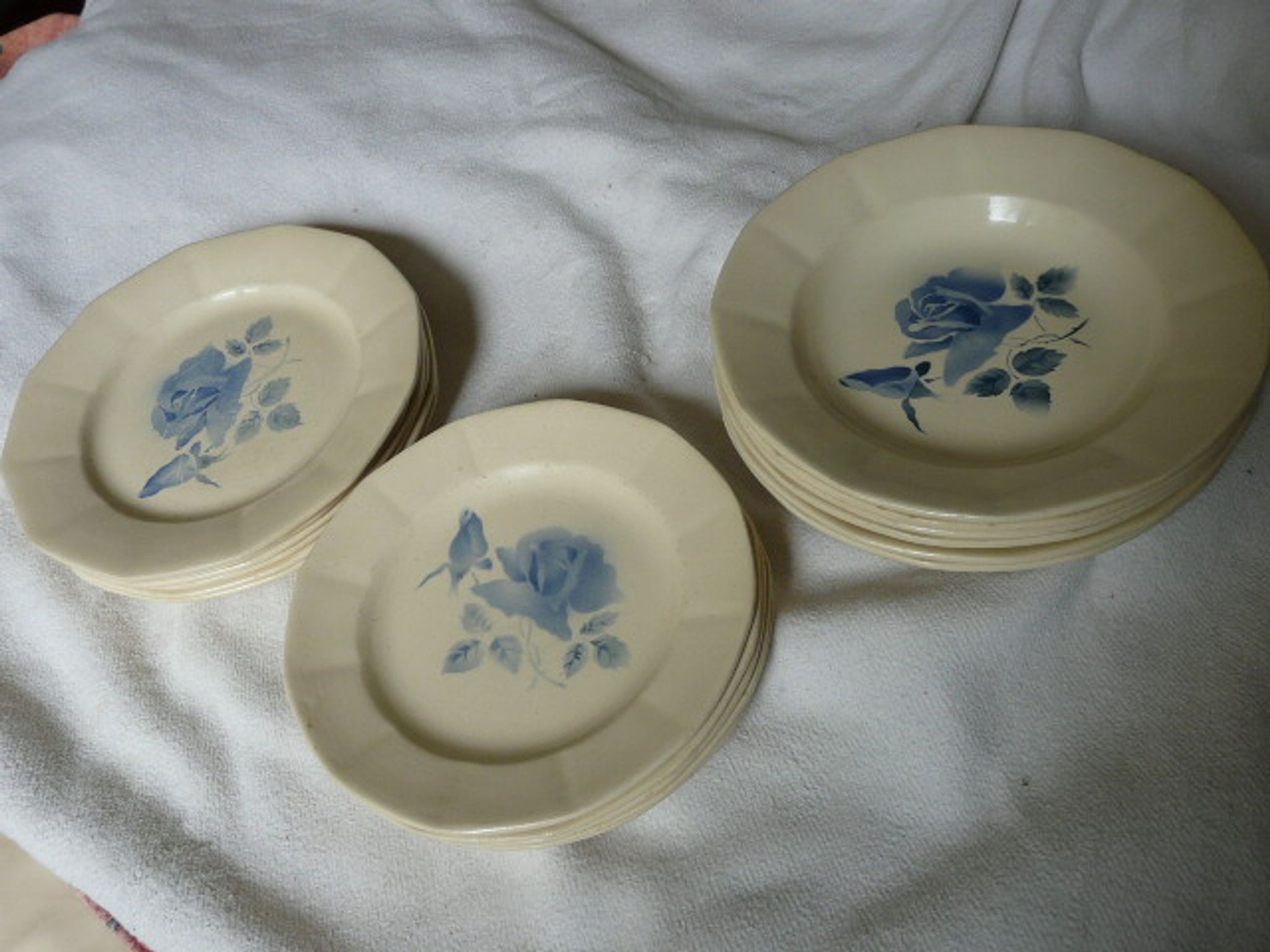 Dishwashing service Digoin Sarreguemines 6 plates flat & hollow 5 for dessert