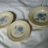 Service de vaisselle Digoin Sarreguemines 6 assiettes plates & creuses 5 à dessert