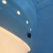 Mid-century Italian space age ceiling lamp by Gianemilio, Pietro and Anna Monti for Kartell, 1950s.