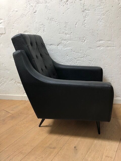 Armchair in leatherette 50s 60s