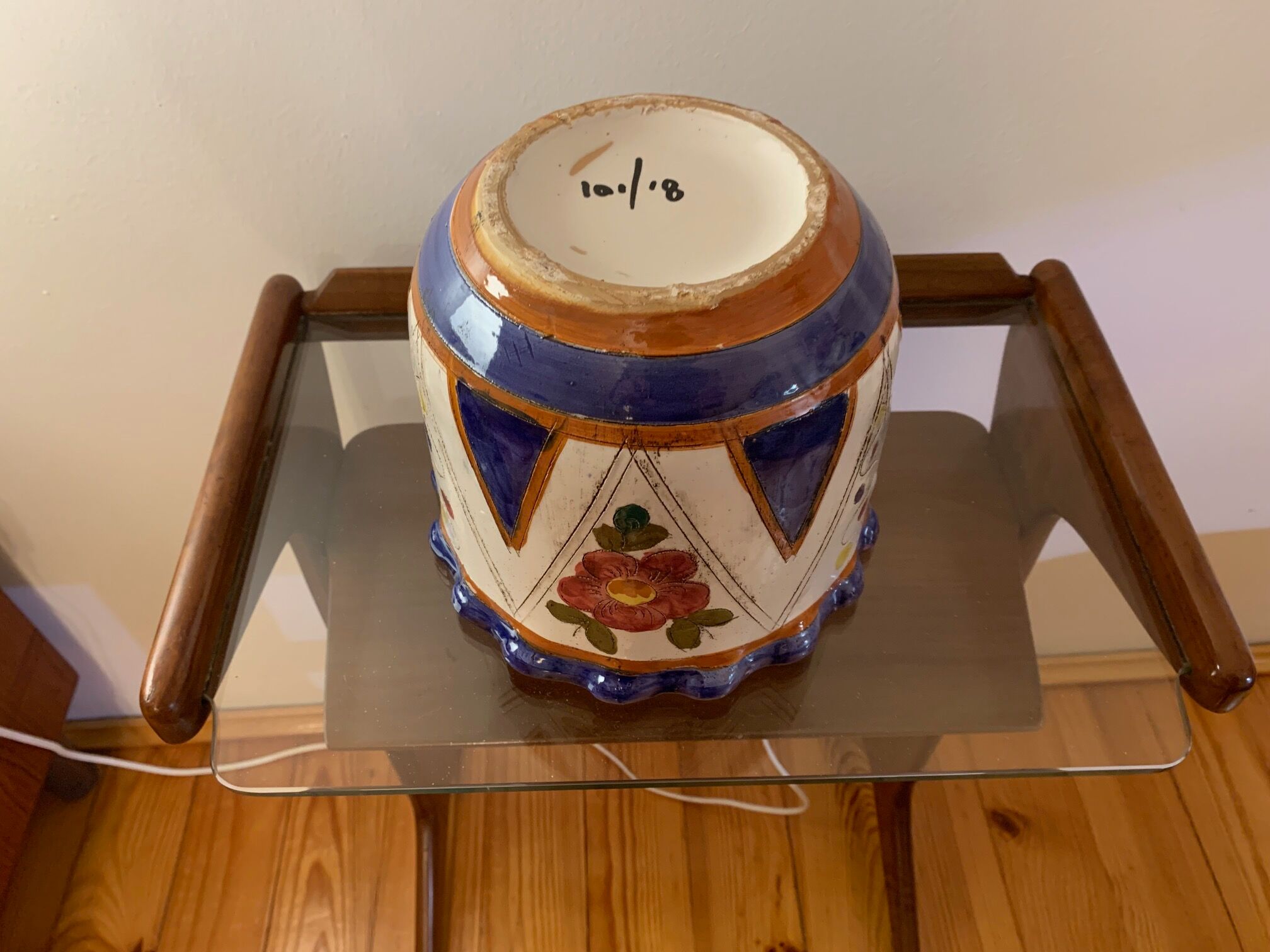 Ceramic pot pot, Spain, 1960s.