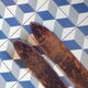 Pair of vintage wooden skis 208 cm