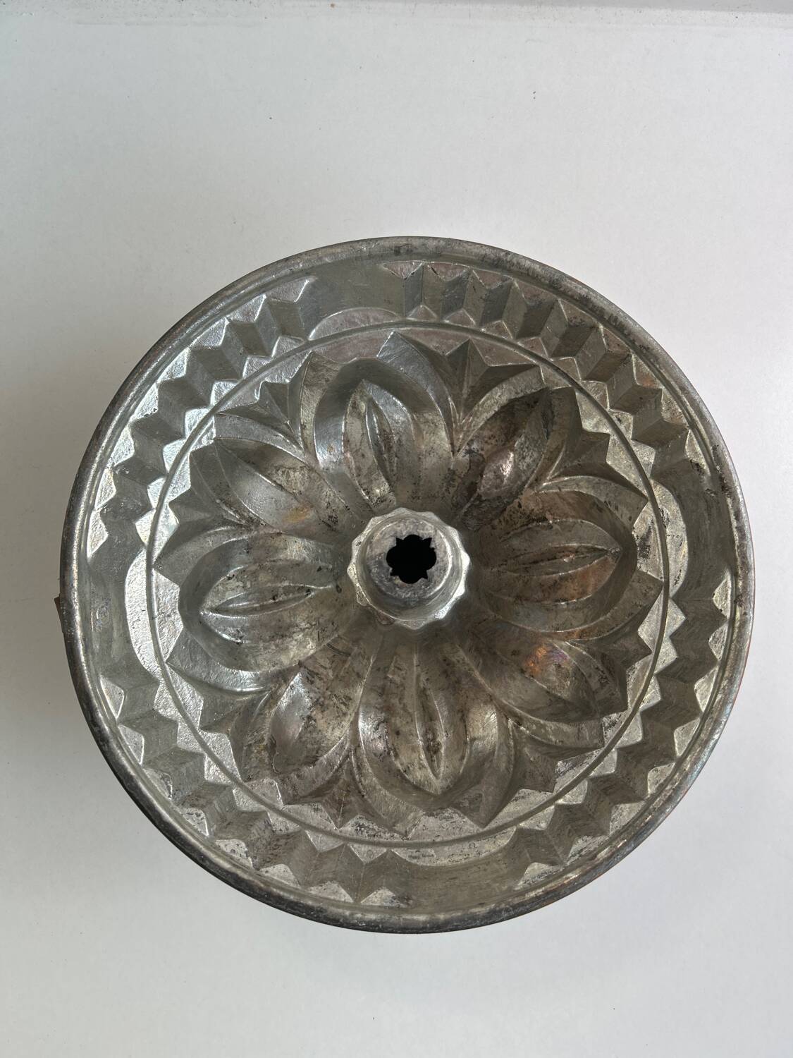 Old copper cake mold