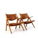 Fauteuils en chêne CH-28 de Hans J. Wegner