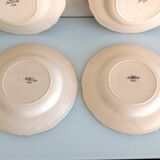 Four soup plates Ivory service/Faienceries de Sarreguemines/vintage 50