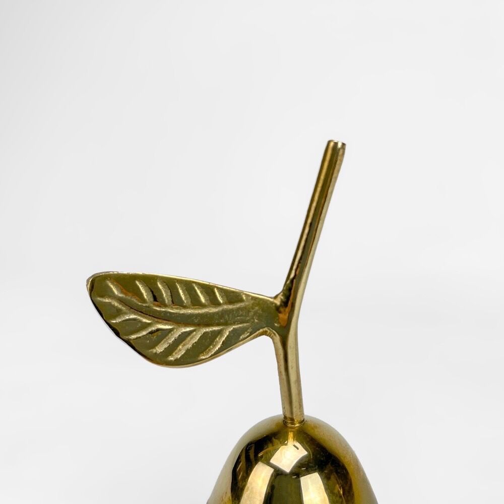 Duo of pear boxes in mother-of-pearl and brass 80s