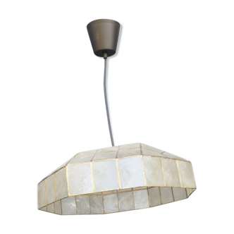 Octagonal suspension octagon lampshade mother-of-pearl pearl