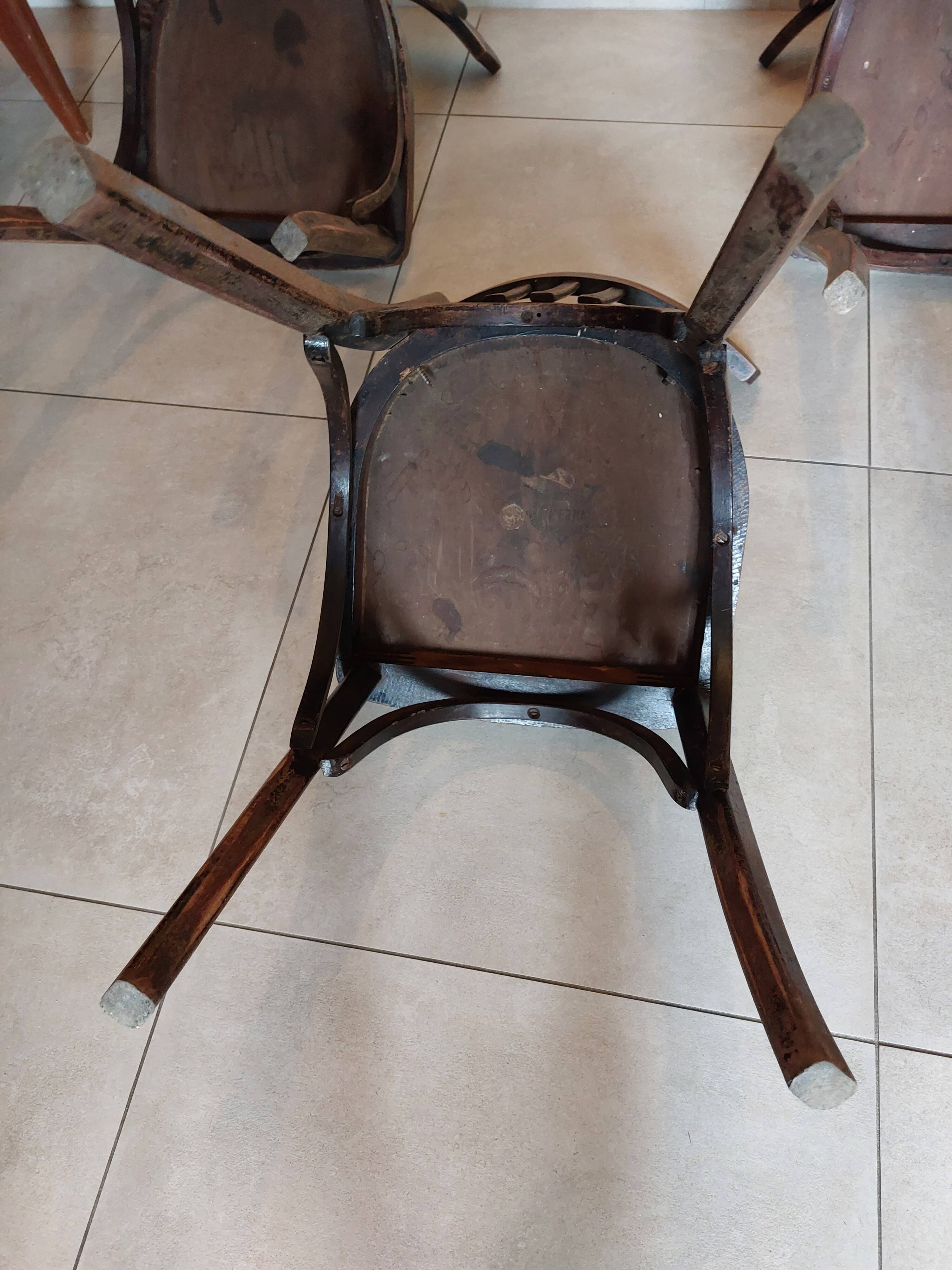 4 dark Luterma bistro chairs, sanded. Painting possible.