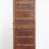 Antique oak notary cabinet with two roller doors and a working lock