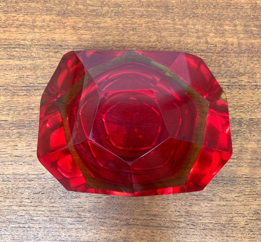 Vintage Italian Sommerso glass candlestick or ashtray