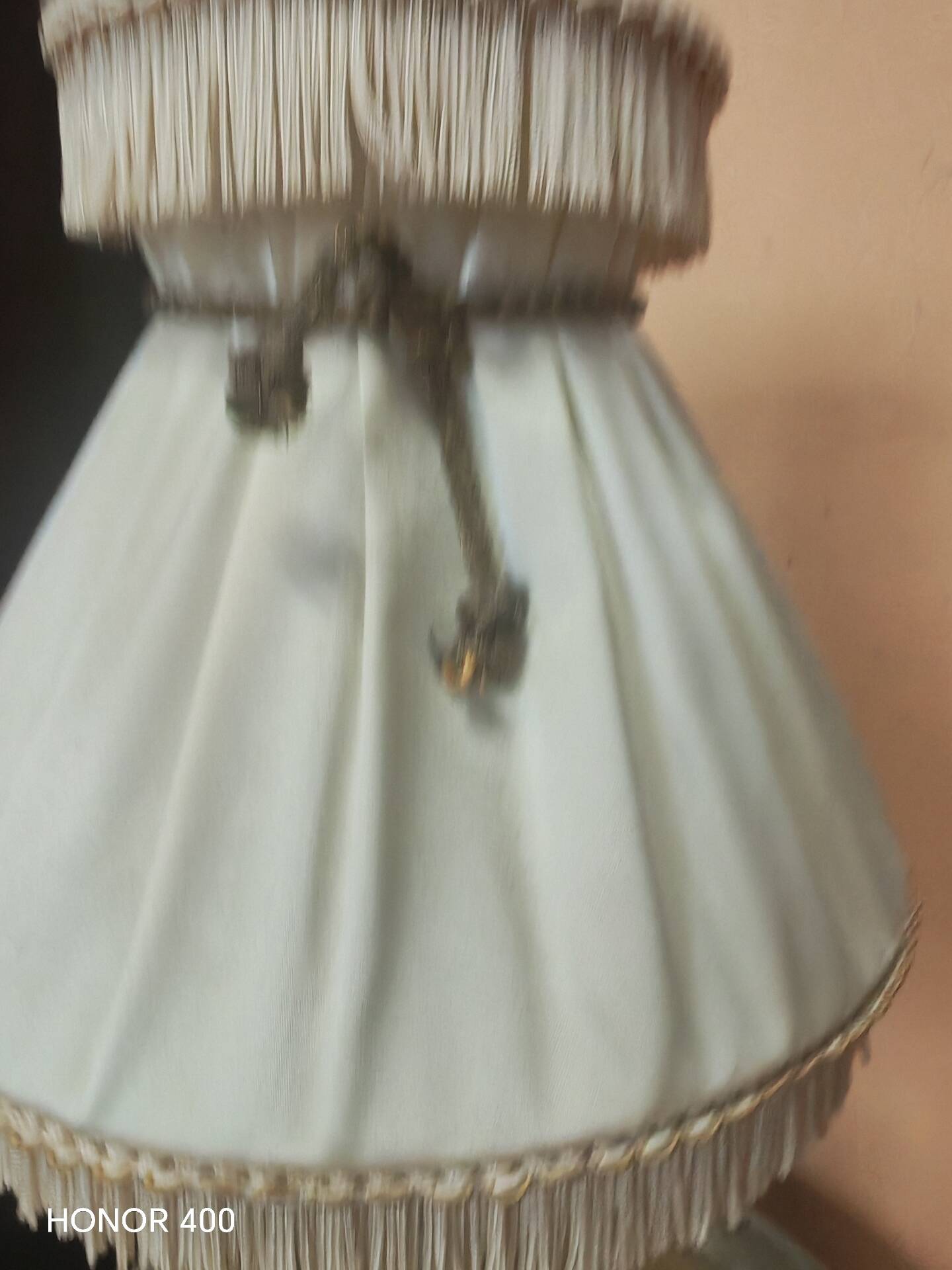 Table lamp in Hollywood Regency boudoir style from the 1950s.