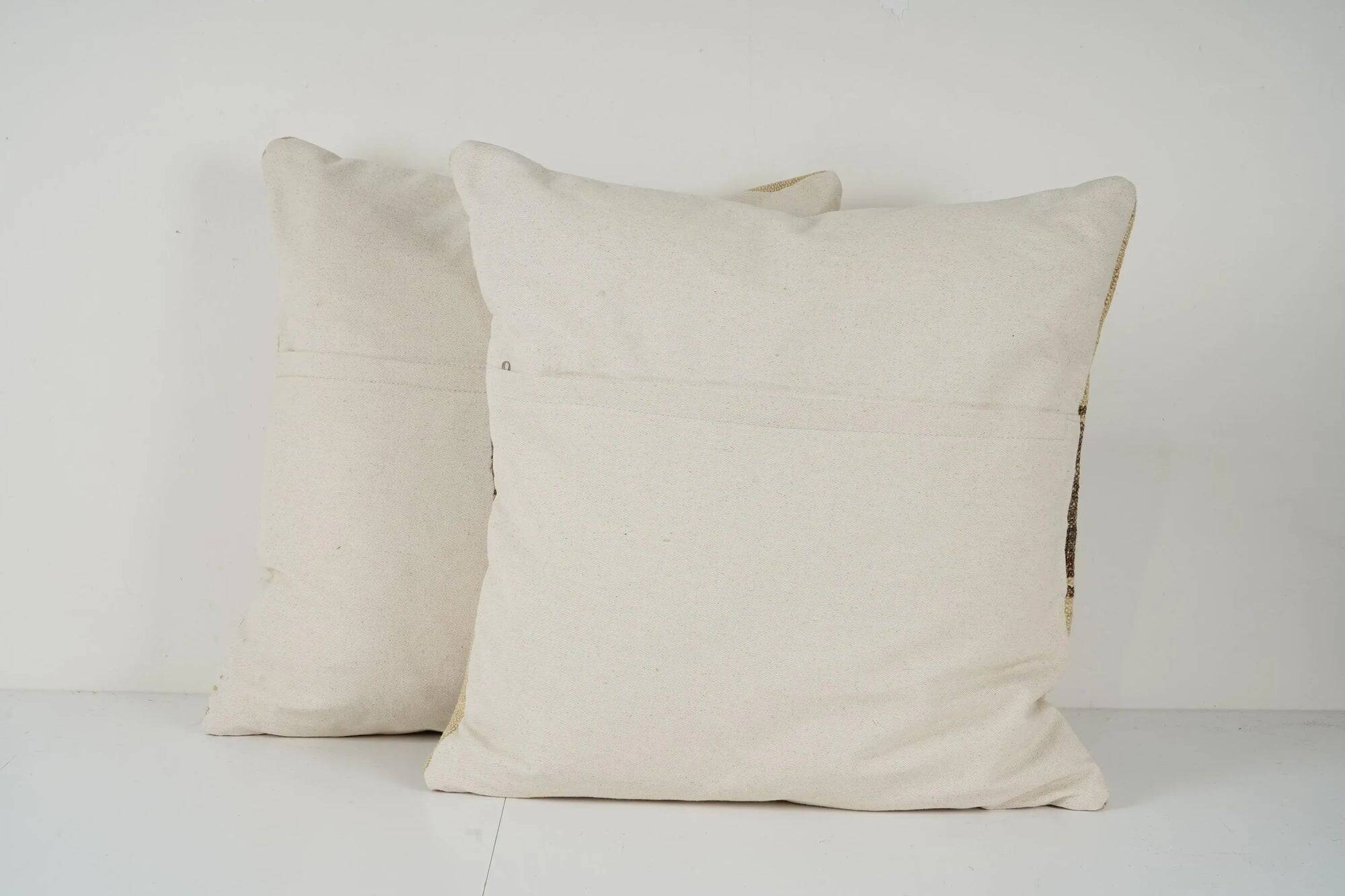 Set of 2 vintage Turkish cushion covers 58x61 cm