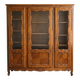 Regency display cabinet with 3 doors in cherry wood