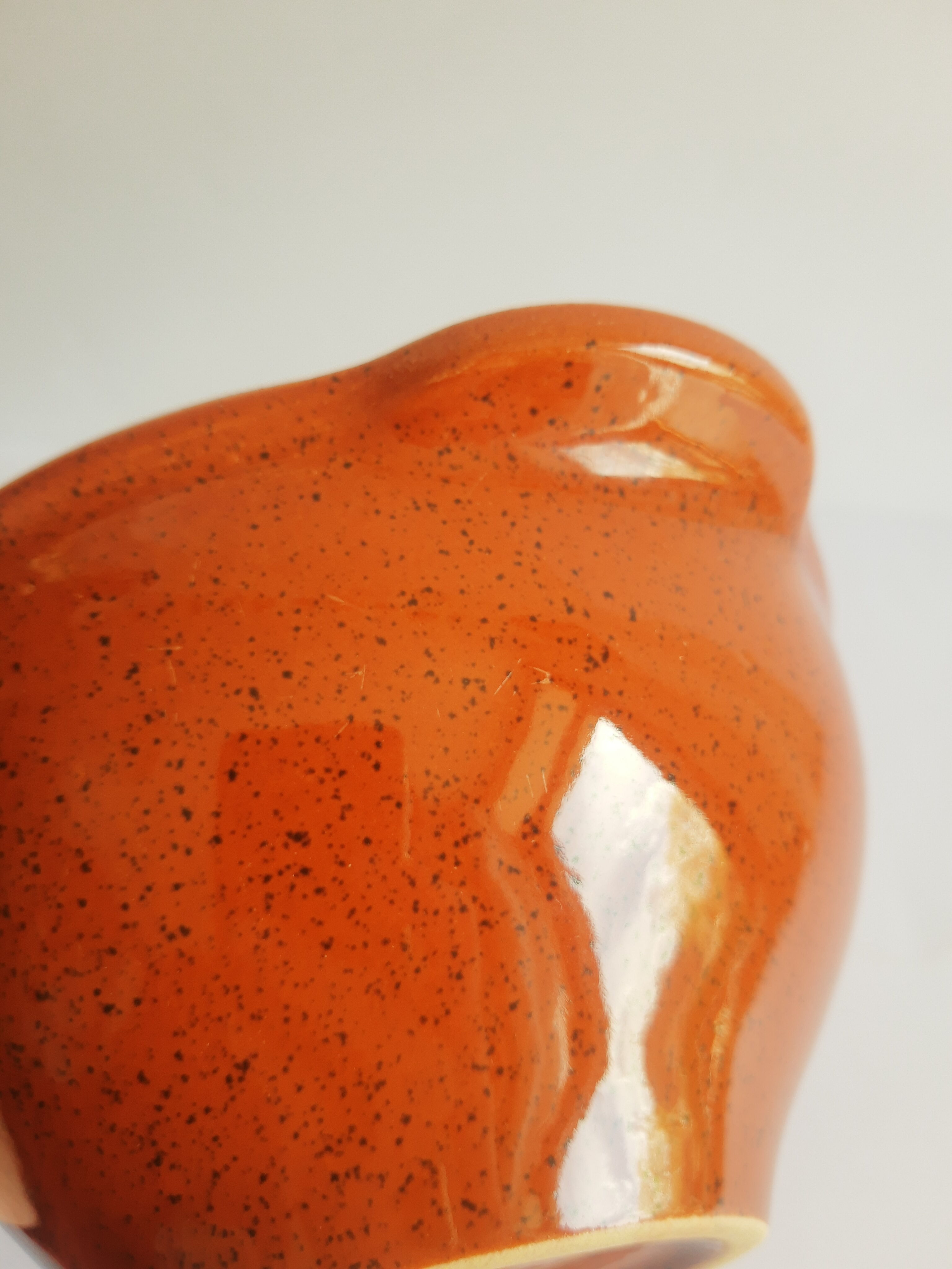 Duo of vintage Emile Henry cognac ear bowls