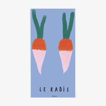 Affiche murale radis du potager 50cm*70cm